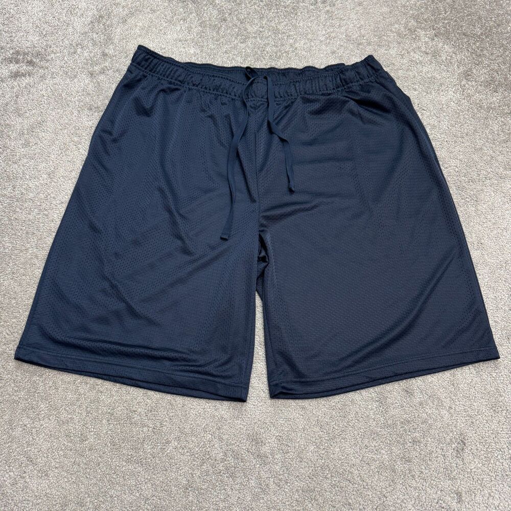 Xersion Basketball Athletic Training Shorts Mens 3XL Tall Navy Blue Activewear